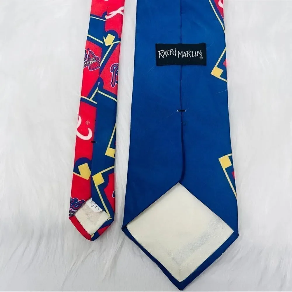 Ralph Marlin MLB Diamond Atlanta Braves 1994 Mens Novelty Neck Tie Made in USA